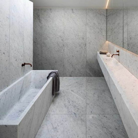 Gray and white marble
